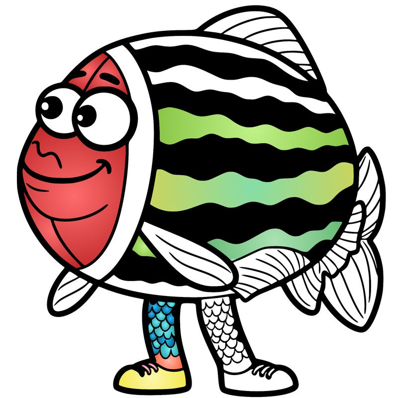 watermelon fish man