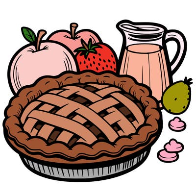 a pie of food