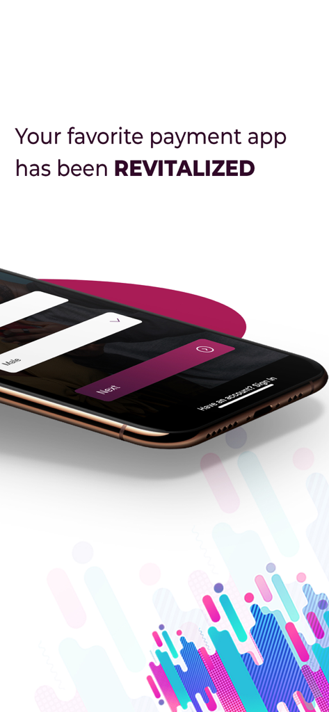 FlexiPAY App - Smartphone displaying the updated FlexiPAY payment app interface