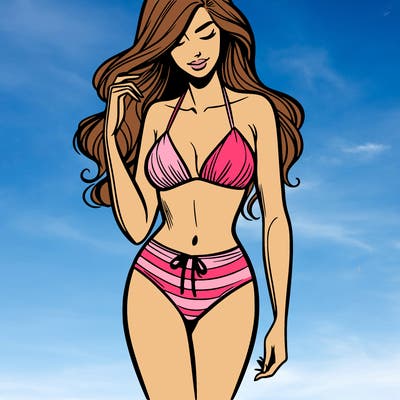 woman in bikini
