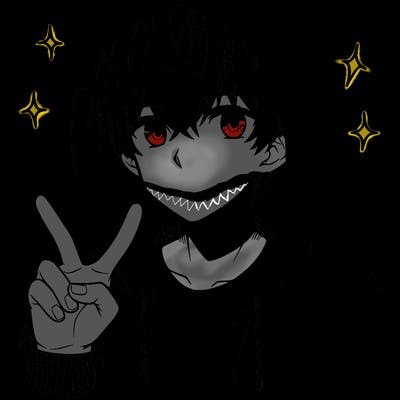 teenage manga boy in a hoodie, doing ✌