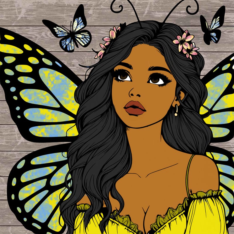 butterfly fairy realistic girl