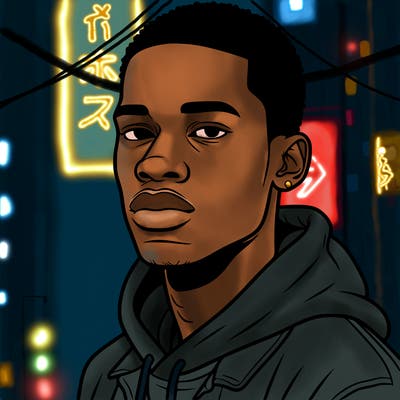 realistic black person