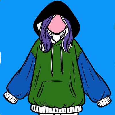 girl in oversized hoodie