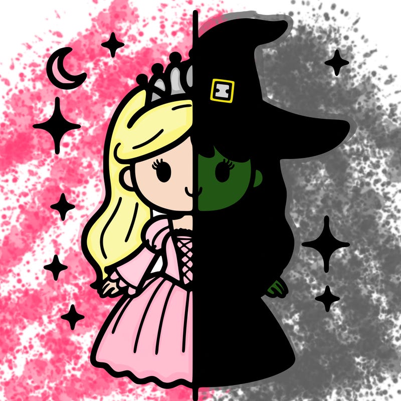split princess and witch