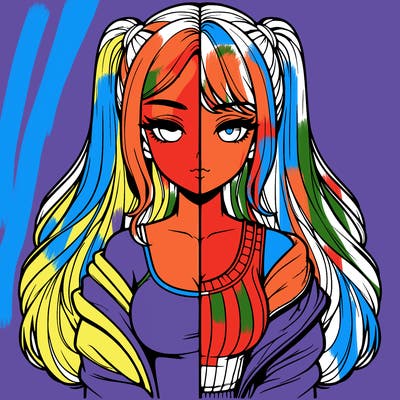 realistic girl split