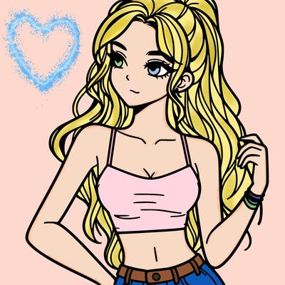 girl in crop top
