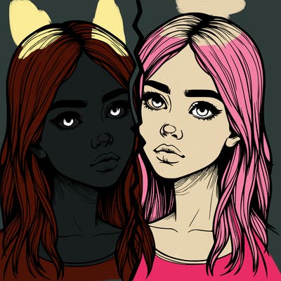 realistic girl split