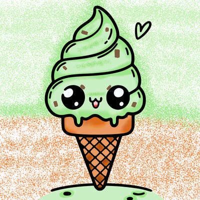 a cute ice cream