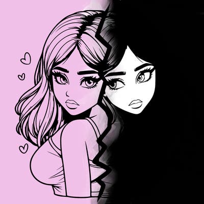 realistic girl split