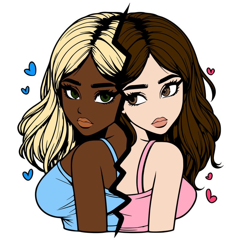 realistic girl split