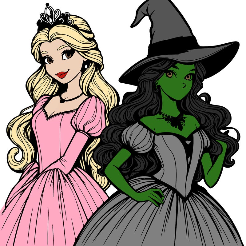 a realistic princess and a witch