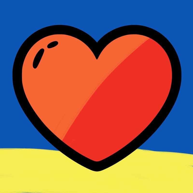 a blank heart