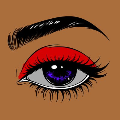 eye closed realistic