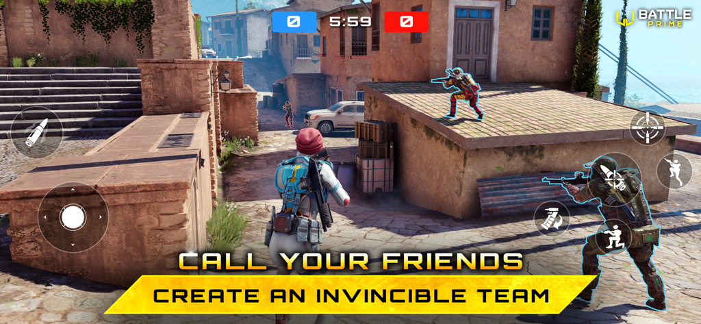 Battle Prime: Shooting games - Third person tactical shooter gameplay with team based combat