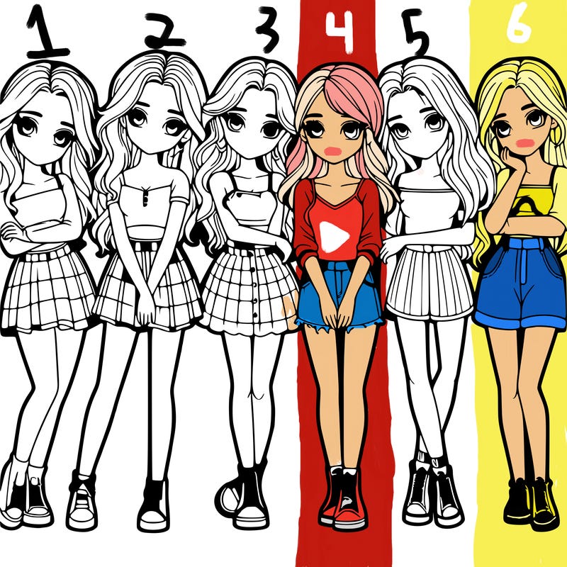 a group of girls realistic