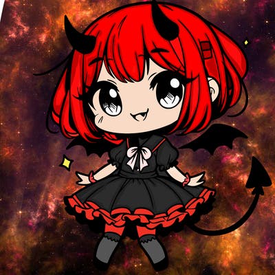 cute manga devil girl