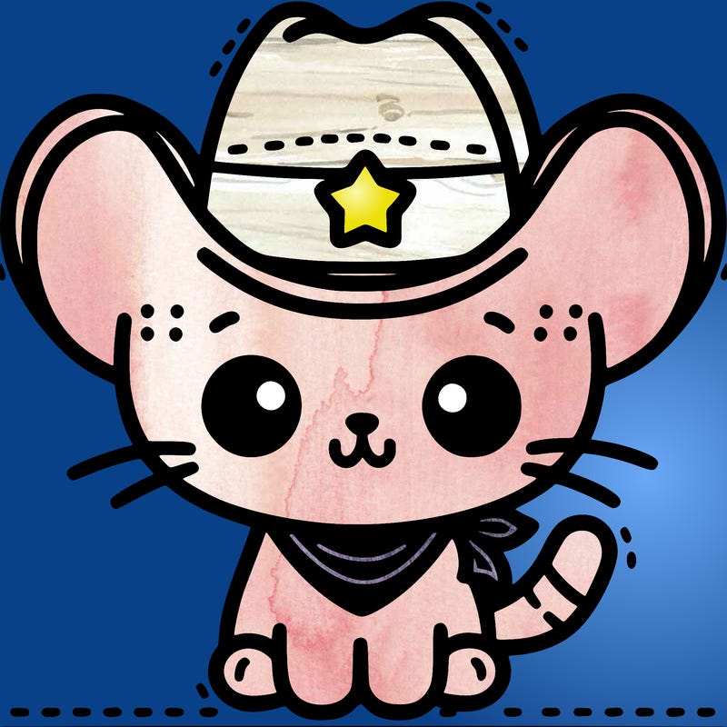 a easy cat with a cowboy hat