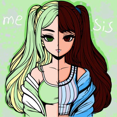 realistic girl split