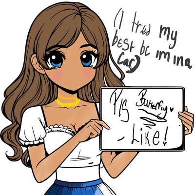 realistic pretty girl holding blank sign