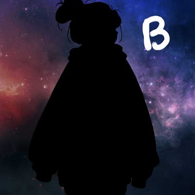 realistic girl with a oversized sweatshirt on and a bun