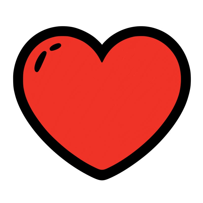 a blank heart