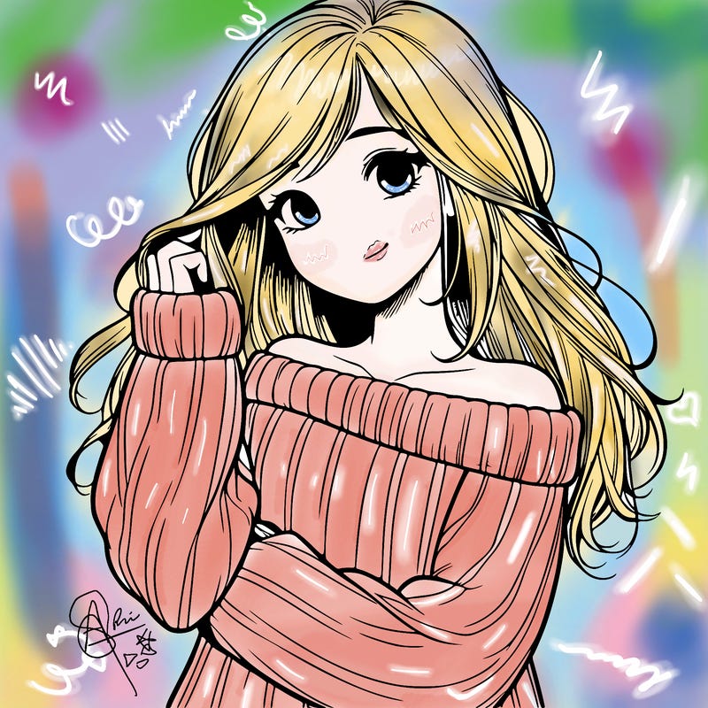 girl with sweater realistic