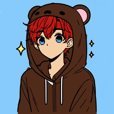 a 17 year old boy in a cute animal hoodie