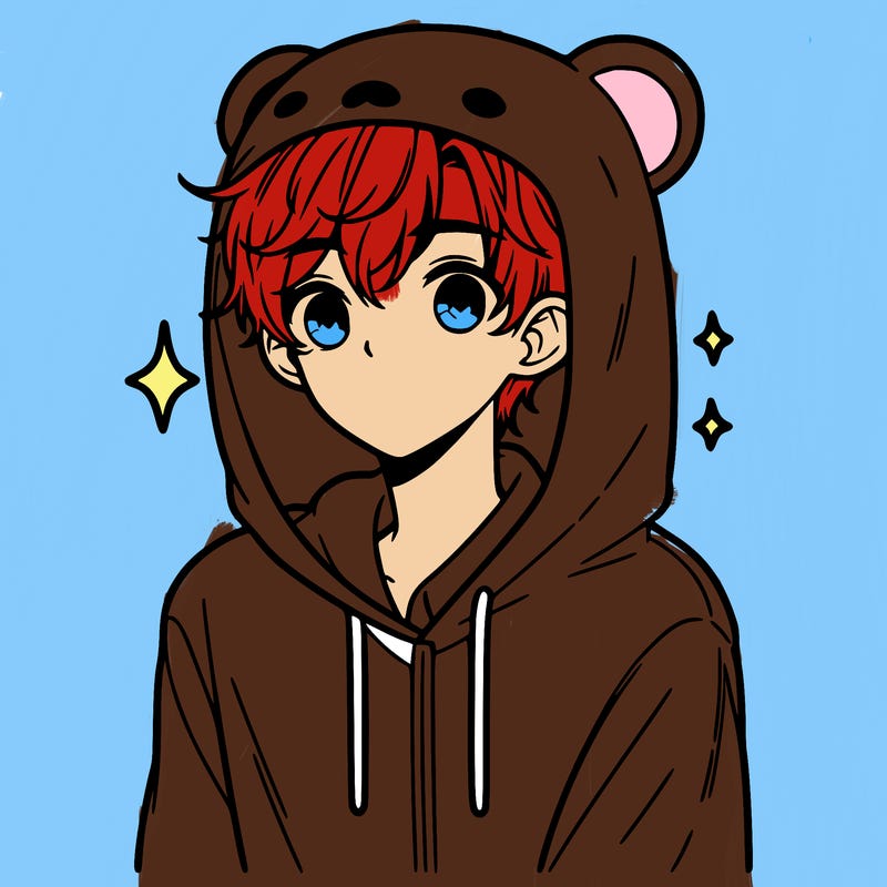 a 17 year old boy in a cute animal hoodie