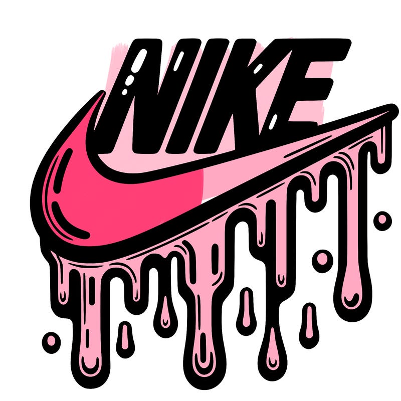 dripping nike logo