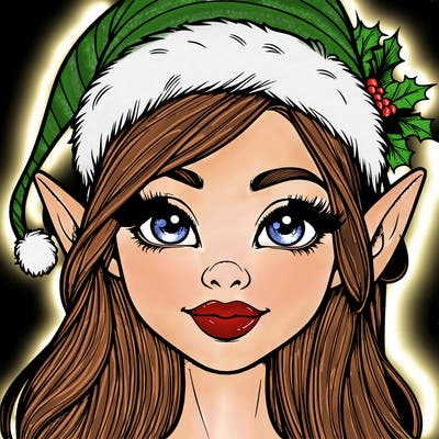 realistic christmas elf girl