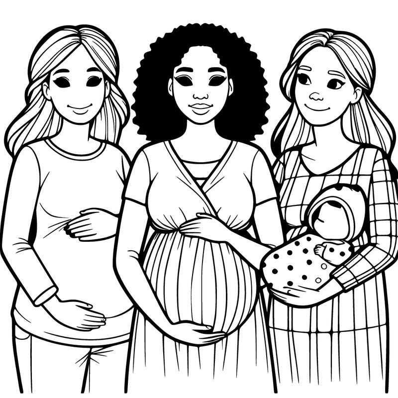 pregnant  woman 2 mom,s