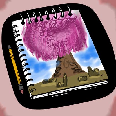 a blank sketch pad