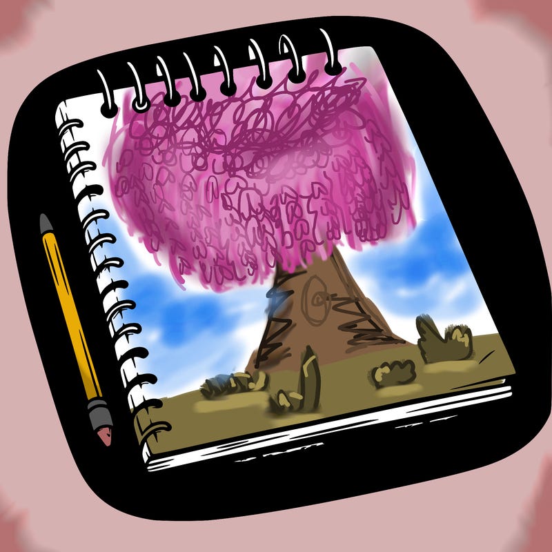 a blank sketch pad