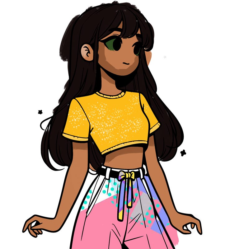 girl in a cute crop top