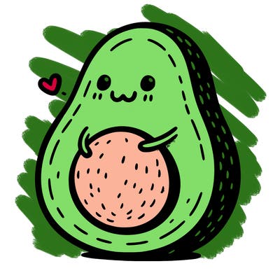 an avocado hugging an avocado