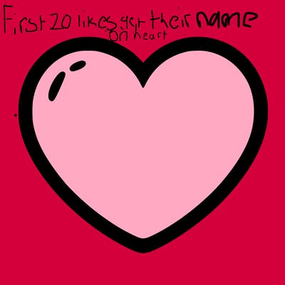 a blank heart