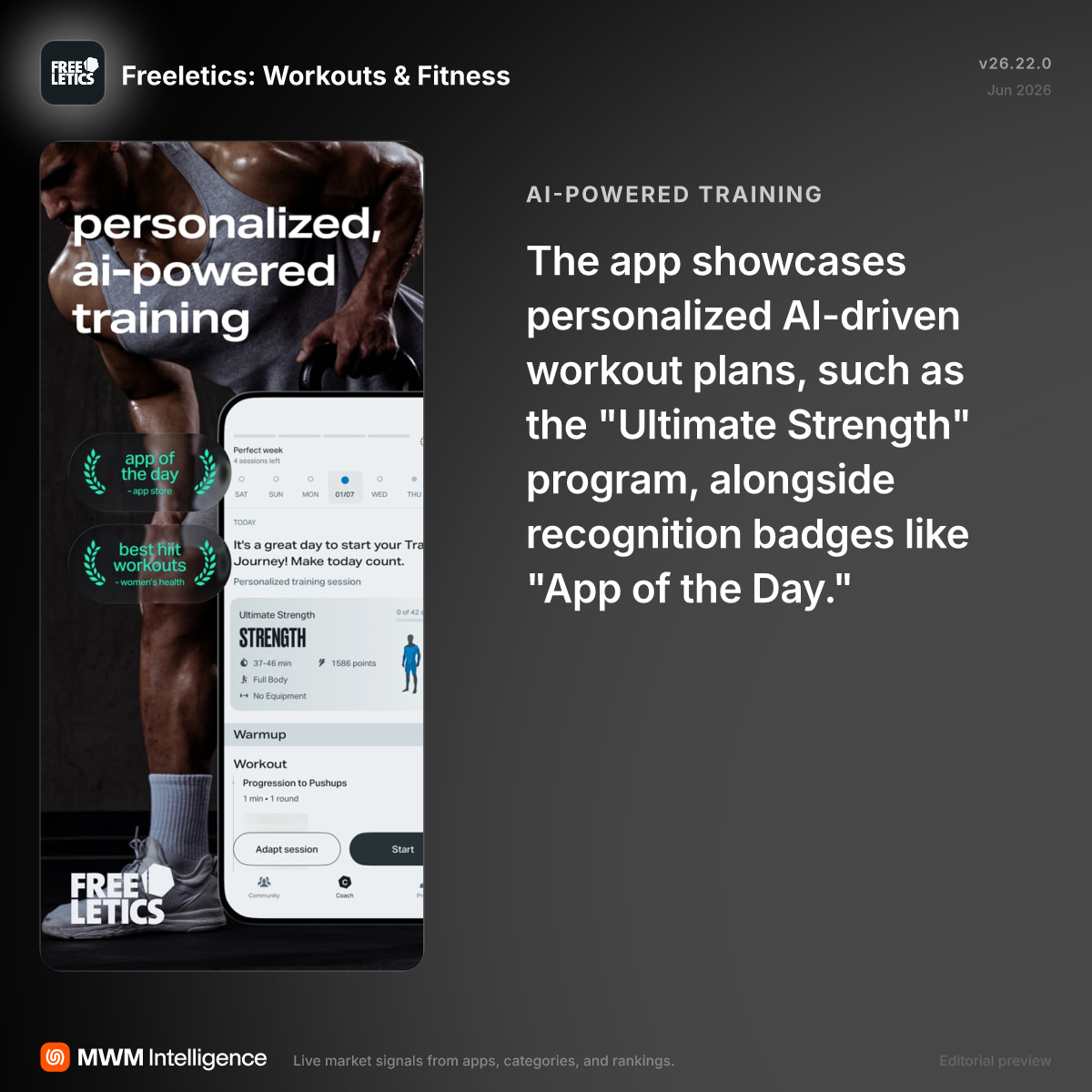 Freeletics: Workouts & Fitness - Health & Fitness App | MWM