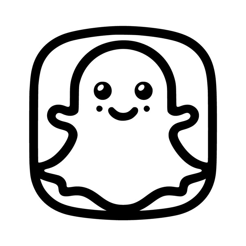 snapchat logo without a face