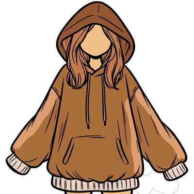 girl in oversized hoodie