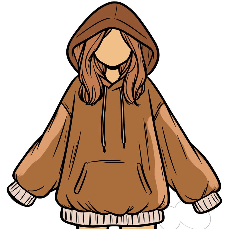 girl in oversized hoodie