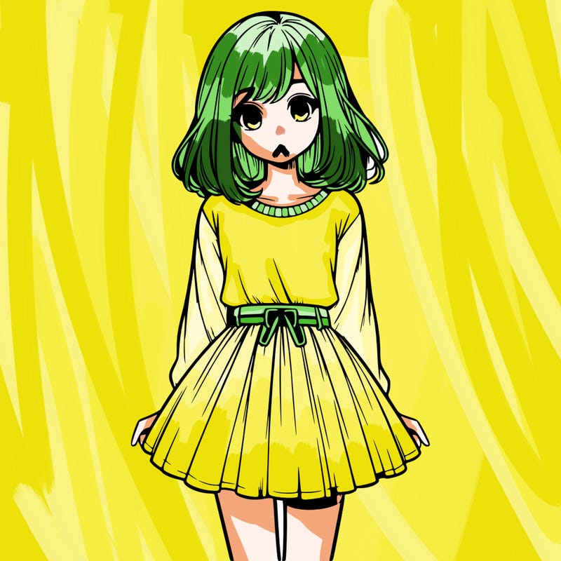 realistic girl with a skirt on