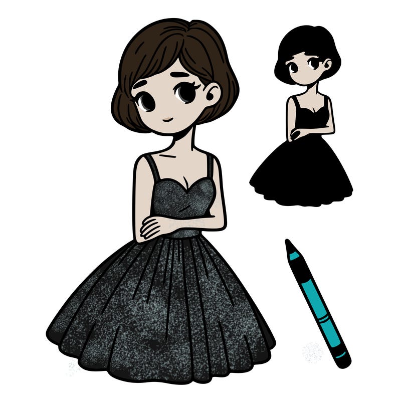 a women with short hair in a dress