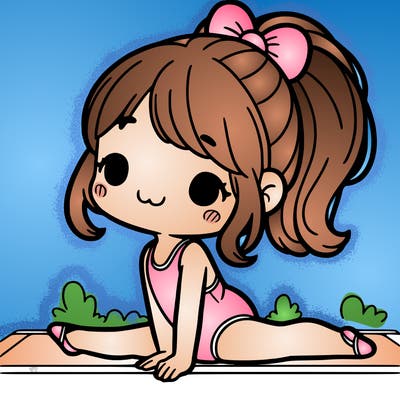 girl doing gymnastics cute