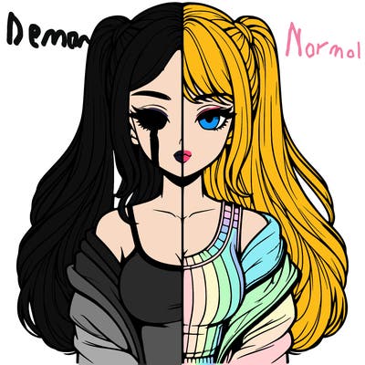 realistic girl split