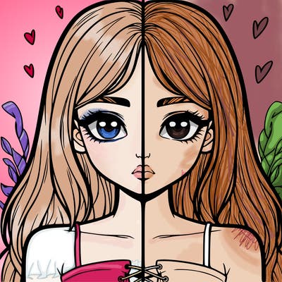 realistic girl split