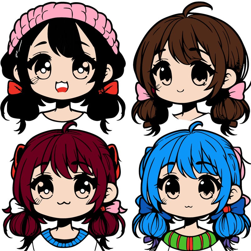 manga character girl kid