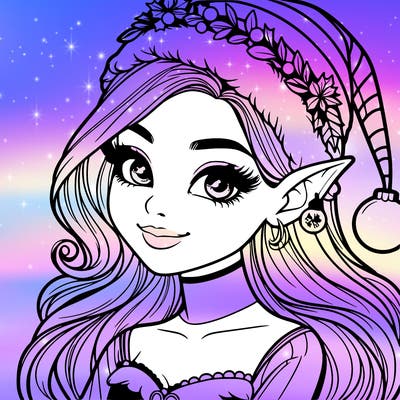 christmas girl elf realistic