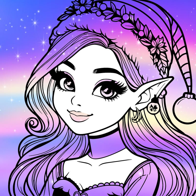 christmas girl elf realistic