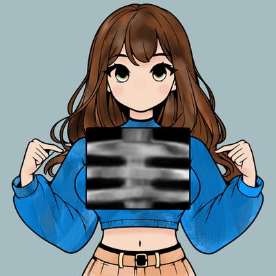 girl holding a blank sign in a long sleeve crop top